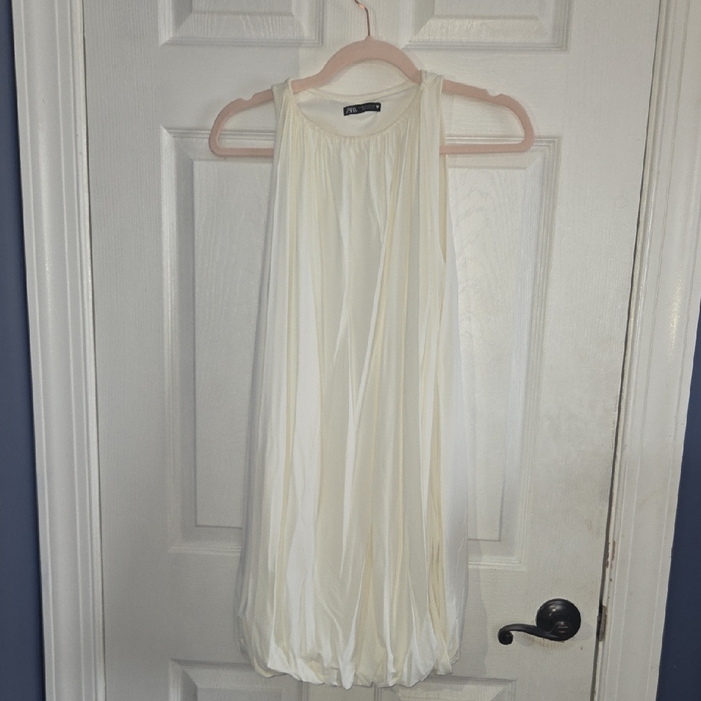 Zara Elegant Ivory Mini Dress